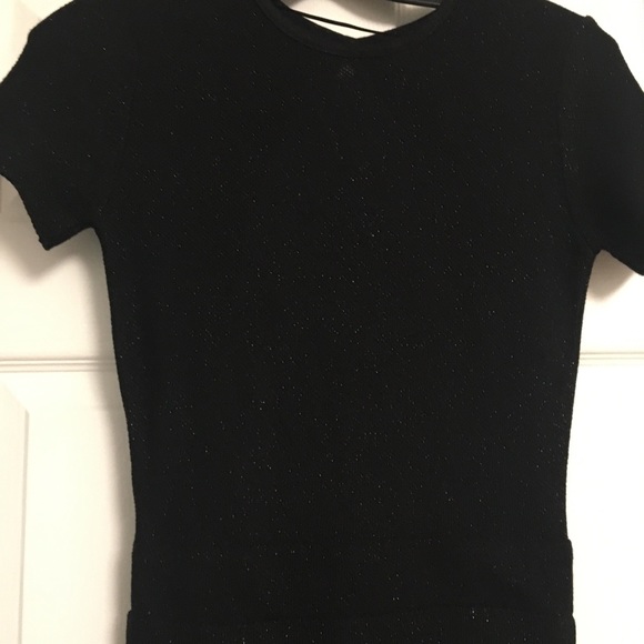 ZARA Knit Black Midi Open Back Dress Size Small - Picture 8 of 15